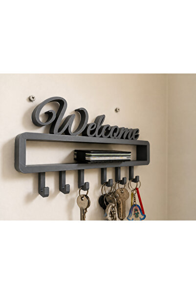 farist Welcome Written Wall Key Holder Rack – Decorative Hanging Key Organize...