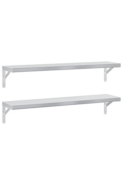 vidaxl Rafturi de perete 2 buc. 100x23,5 cm argintiu oțel inoxidabil