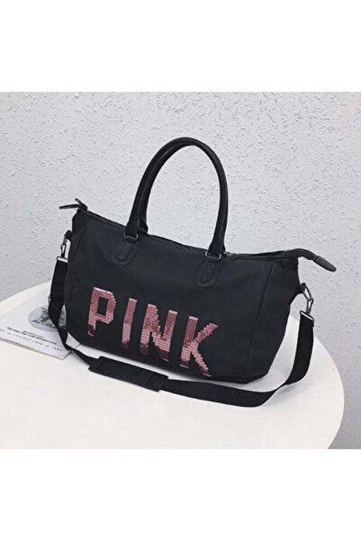 Arabest Women's Gym Bag,Large Capacity,Pink Letters Pattern,Waterproof Oxford...