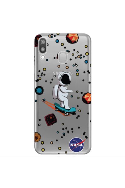 Other Samsung M20 Astronaut with skateboard Transparent Silicone TPU Θήκη