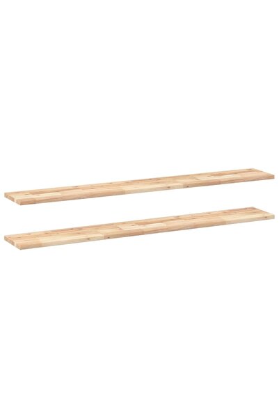 vidaxl Rafturi plutitoare 2 buc. 120x20x2cm lemn masiv acacia netratat