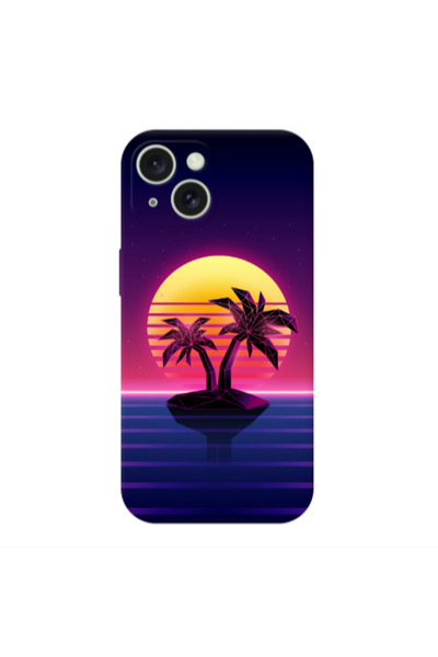 Other Apple iPhone 15 Plus Moon and Palmie Transparent Silicone TPU Θήκη