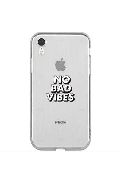 Other Apple iPhone Xr No bad vibes Transparent Silicone TPU Θήκη