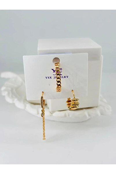 Marsilyan Nvdn- Ieg - Zircon Stone Triple Combination Earrings Iegrs-Nvdn1