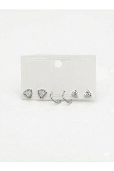 Marsilyan Nvdn- Ieg - Six-Piece Earrings with Triangle Detail Iegrs-Nvdn1