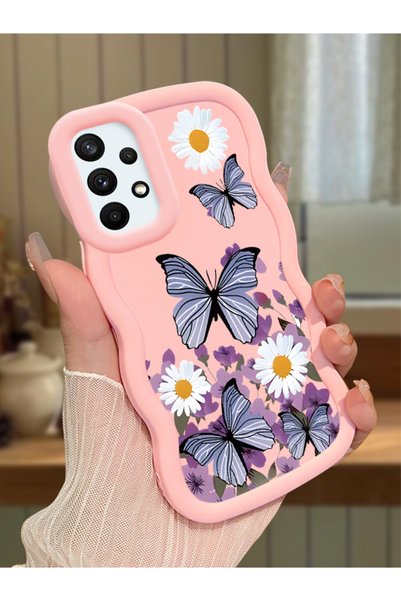 Hontinga Samsung Galaxy A73 Compatible Case Camera Protector Pink Silicone Co...