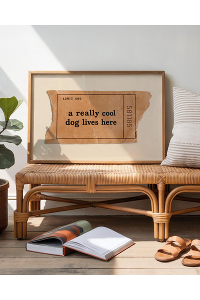 Tuba Decor Tablou într-o singură bucată cu ramă din lemn, cu citat amuzant de...
