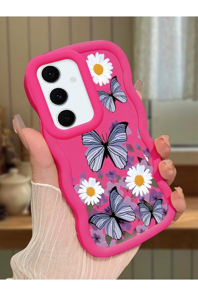 Hontinga Samsung Galaxy S24 Fe Compatible Case with Camera Protector Red Sili...