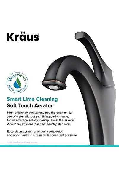 Yıldızan Terra Organik Kvf-1200Orb Arlo Bathroom Faucet, Oil-Rubbed Bronze, 1...
