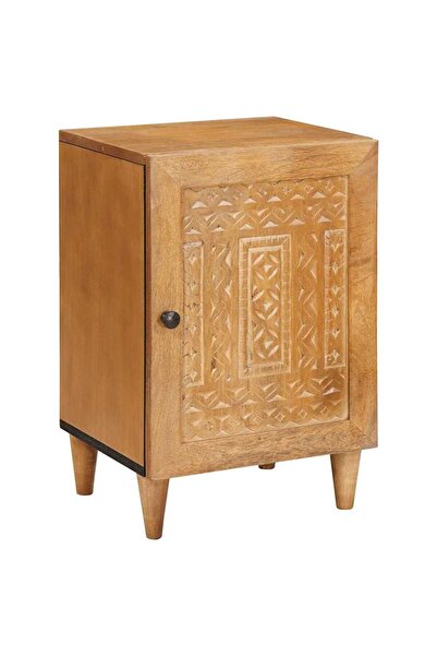 vidaxl Bathroom Cabinet with Door Light Brown 38 x 33 x 58 cm Composite Wood