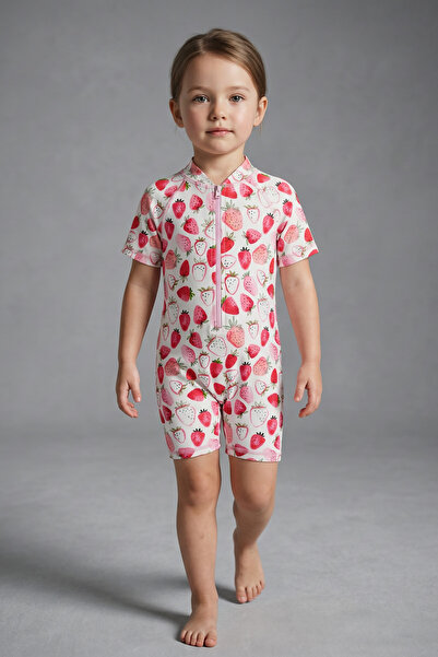 Colorinas Sunzip Girls' Short Sleeve Swimsuit