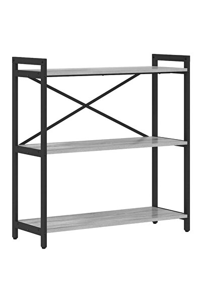vidaxl Raft pentru cărți sonoma gri 80 x 30 x 85 cm Lemn compozit