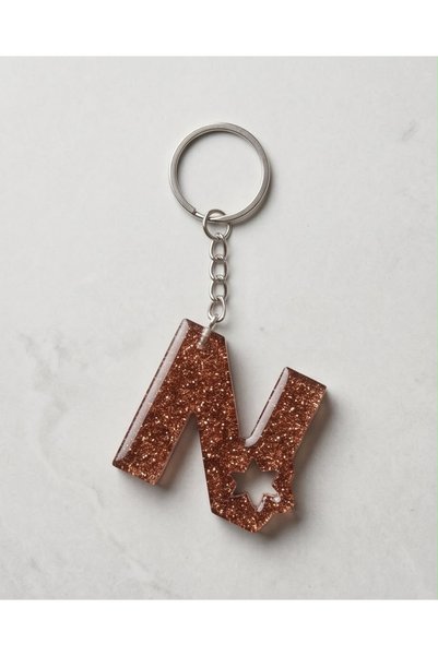 Luvia Accesories Keychain Letter N Star Epoxy Keychain