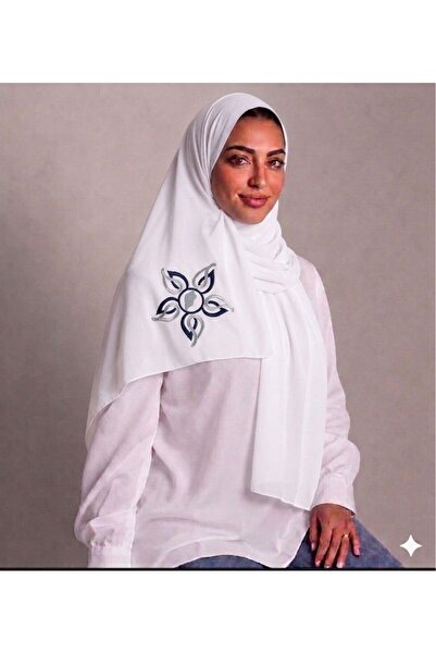 Veil Designer Benatari Medical Association Logo White Japanese Pwal Fabric 19...
