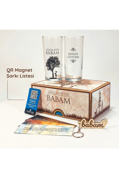 Keyifli Kadeh Gölgen Yeter Babam Babalar Günü Özel Hediyelik Kutulu Set - BG109