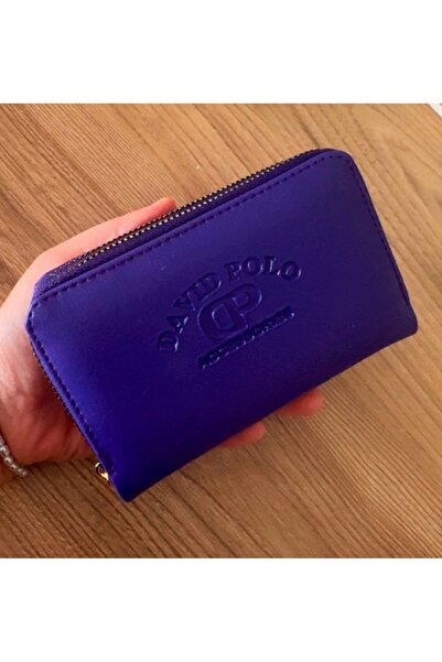 KIRASE Women's Davıdpolo Printed Double Zipper Sports Medium Size Women's Wallet