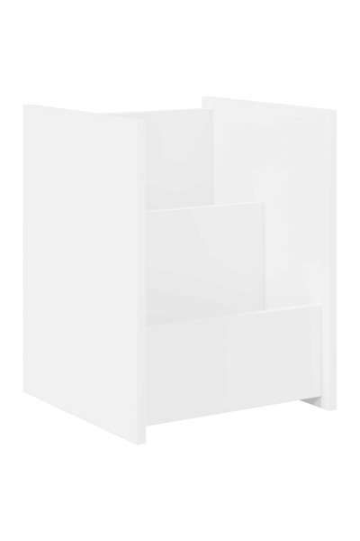 vidaxl Raft pentru reviste cu raft Alb 35 x 35 x 45 cm Lemn compozit