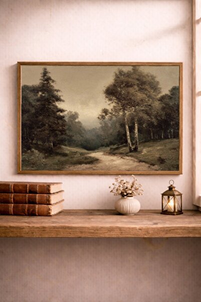 Tuba Decor Tek Parça Ahşap Çerçeveli Tablo vintage