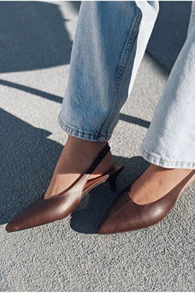 I Love Shoes Selor Genuine Leather Bitter Brown Matte Leather Women's Stiletto