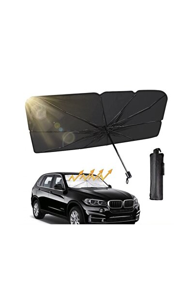 Zet Parasolar Auto pentru Parbriz Umbrela cu Husa 140x78cm, 140 x 78 cm, Para...