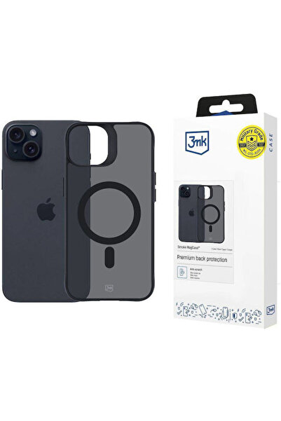 3MK Magcase Πίσω Κάλυμμα Σιλικόνης / Πλαστικό / Σκληρυμένο Γυαλί 2mm Μαύρο (i...