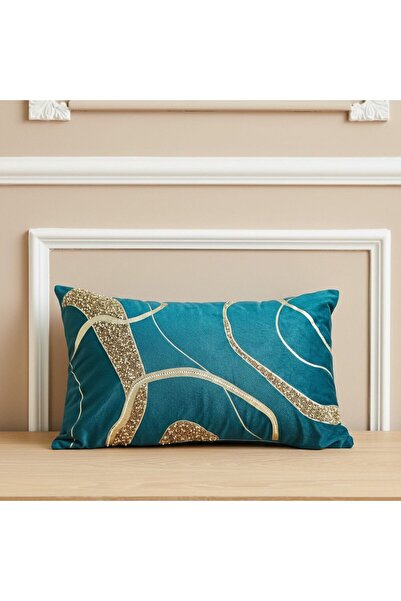 Danube Home غطاء وسادة مخملي فاخر 30×50 سم، غطاء وسادة أريكة ناعم محبوك