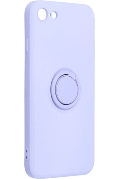 Forcell Θήκη Πλάτης Σιλικόνης Μωβ με Δαχτυλίδι (iPhone SE 2022/2020)