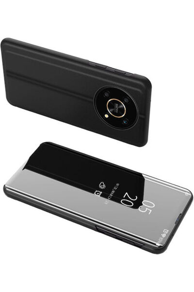 Hurtel Θήκη Clear View από Συνθετικό Δέρμα Μαύρο (Honor X9 / X9 5G / X30 / Ma...