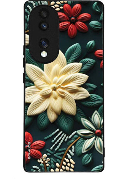 Other Θήκη Sonique Σειράς 3D Λουλουδιών για Honor 70 5G Πράσινη