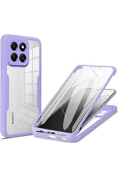 Techsuit ColorVerse 360 Πλήρους Κάλυψης Σετ Σιλικόνης με Σκληρυμένο Γυαλί Μωβ...