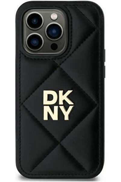 Dkny Καπιτονέ Μαύρη Θήκη Πλάτης Σιλικόνης με Λογότυπο (iPhone 14) Κωδικός: DK...