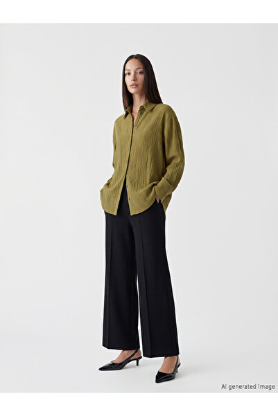 LC Waikiki I Beli Corded Wide-Fit Women's Knitwear Trousers from Freezen Store