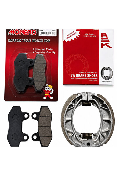 monero ÖN VE ARKA TAKIM DİSK BALATA [ KULAKSIZ ] KUBA ÇİTA - CG - CUB - SCOOT...