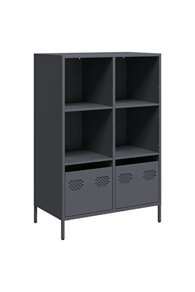 vidaxl Tall cabinet, anthracite, 68x39x103.5 cm, steel