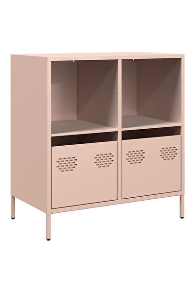 vidaxl Dulap, roz, 68x39x73,5 cm, oțel laminat la rece