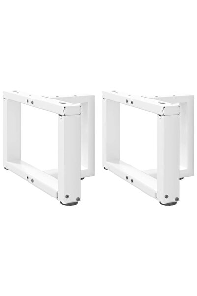 vidaxl Picioare pentru măsuță de cafea în formă de T, 2 buc., alb, 50x25x(30-...