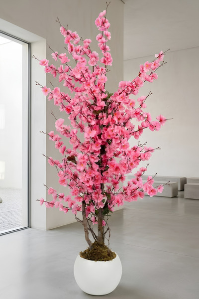 Armada Flora Yapay Sakura (Japon Kiraz Çiçeği) Ağacı - Pembe Bahar Dalı