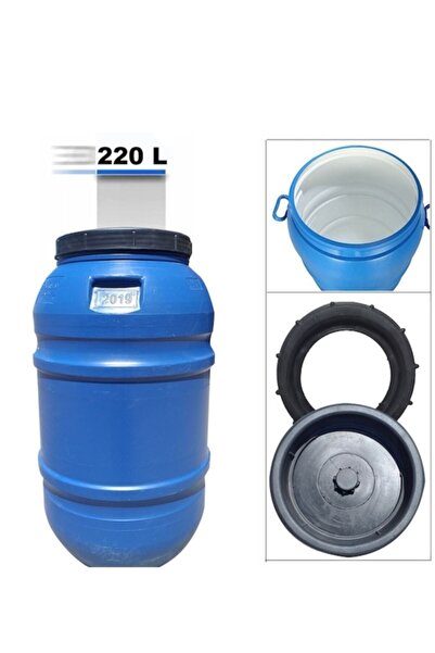 Empressco İçi Beyaz Plastik Yağ ve Zeytinyağı İçin 220 Litre Bidon