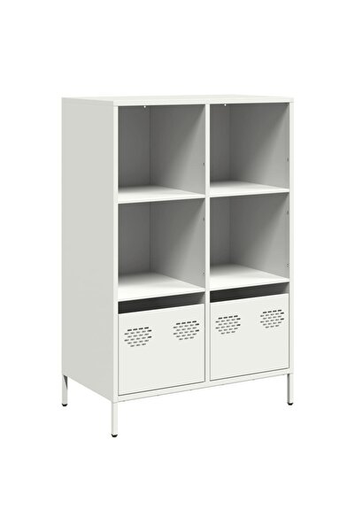 vidaxl Tall cabinet, white, 68x39x103.5 cm, steel