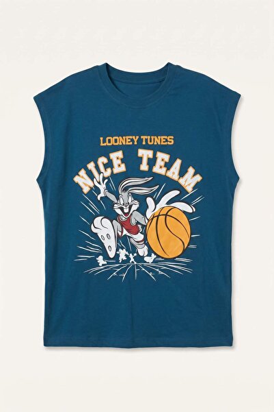DeFacto Tricou cu gât rotund Looney Tunes pentru băieți H8316A826HS