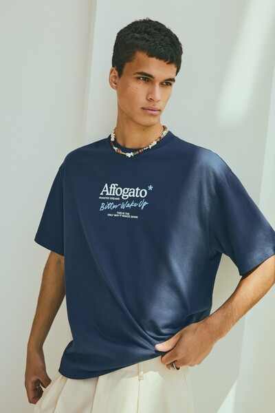 Bershka Baskılı relaxed fit tişört