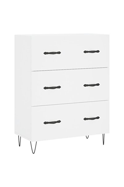 vidaxl Servantă, alb, 69,5x34x90 cm, lemn compozit