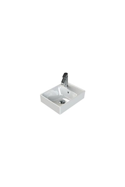 TURKUAZSERAMİK Turkuaz Cerastyle Sharp Etajer Uyumlu Damlalıklı Lavabo 40*30 cm