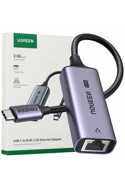 Ugreen Usb-C To Rj45 2.5G Ethernet Adapter For Laptop Computers