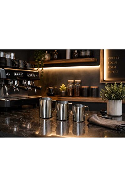 SUNVERA ÇELİK Barista Süt Potu-Paslanmaz 304 Kalite-Latte Art ve Süt Köpürtme...