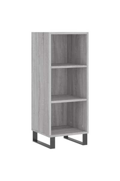 vidaxl Servantă, gri sonoma, 34,5x32,5x90 cm, lemn compozit