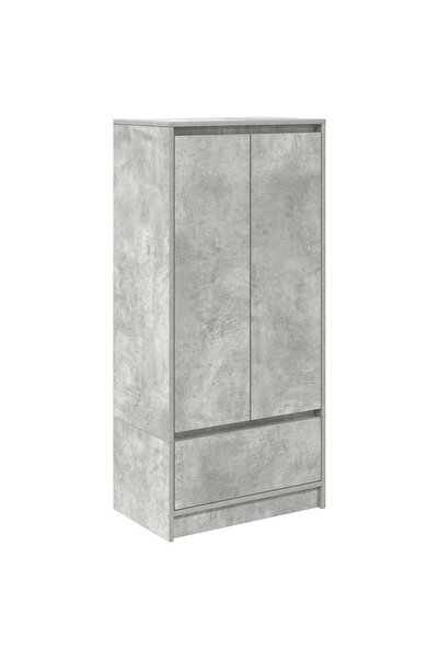vidaxl Dulap cu sertar Beton Gri 55,5x34x119,5 cm Lemn prelucrat