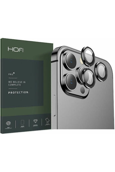 HOFI Camring Pro+ Προστατευτικό Κάμερας από Σκληρυμένο Γυαλί Μαύρο για το iPh...