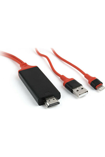 Cablexpert Καλώδιο HDMI Αρσενικό σε Lightning Αρσενικό 1.8μ Κόκκινο Κωδικός: ...