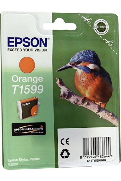 EPSON T1599 Γνήσιο Μελάνι Εκτυπωτή InkJet Πορτοκαλί (C13T15994010)